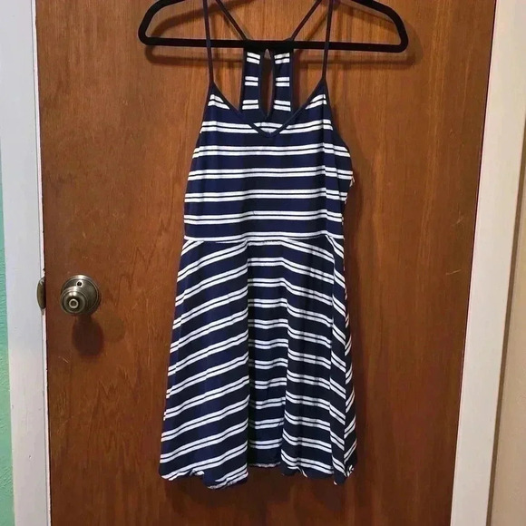 SO Dresses & Skirts - SO Navy Stripped Dress L